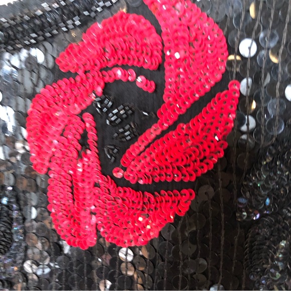 VTG Silk Sequin Beaded Floral Evening Top Megan Barrett Sz S - Picture 8 of 11